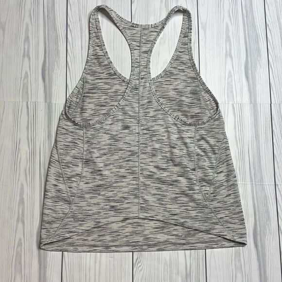 Lululemon 105f degree singlet tank Tiger Space Dye Black White size 6 - Picture 5 of 6